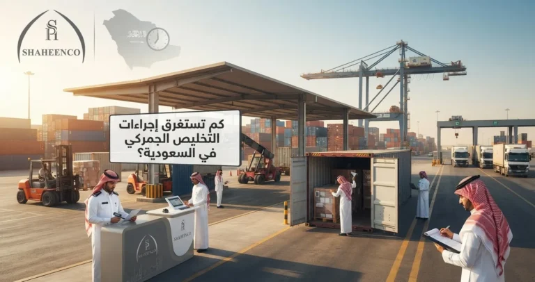 كم تستغرق إجراءات التخليص الجمركي في السعودية؟ تعرف على المدة الزمنية والعوامل المؤثرة فيها مع عبدالله شاهين للتخليص الجمركي، وسرّع تخليص شحنتك الآن.