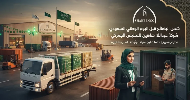شحن البضائع قبل اليوم الوطني السعودي: تعرف على أهم النصائح لتجنب تأخير الشحنات، وتجهيز المستندات والتخليص الجمركي في الوقت المناسب.