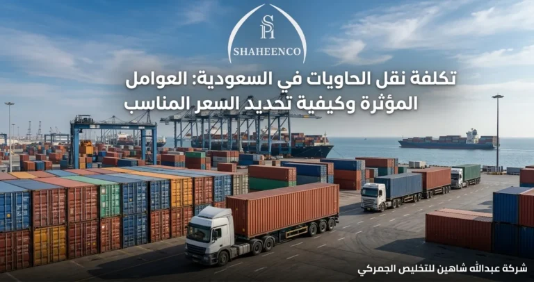 تعرف على تكلفة نقل الحاويات في السعودية والعوامل المؤثرة في الأسعار وطرق تقليل التكاليف مع خدمات عبدالله شاهين للتخليص الجمركي