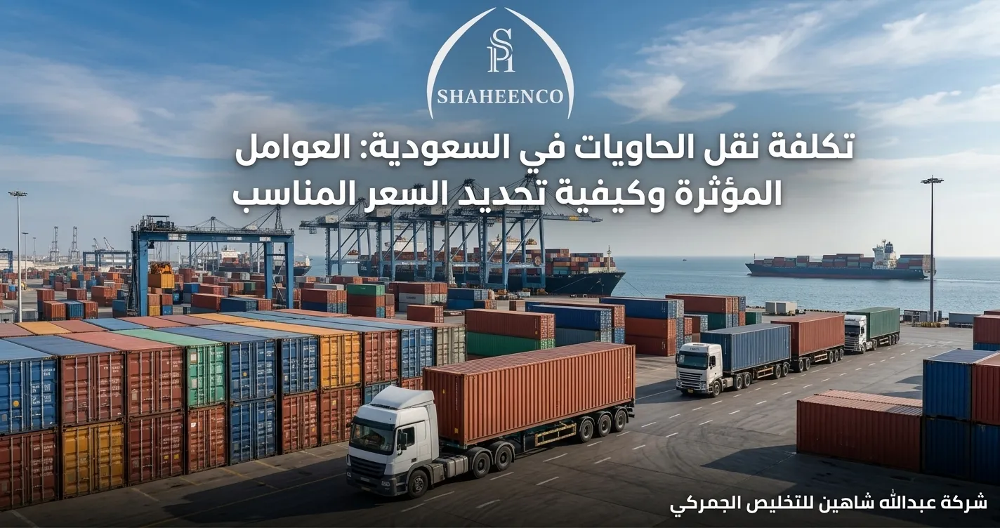 تعرف على تكلفة نقل الحاويات في السعودية والعوامل المؤثرة في الأسعار وطرق تقليل التكاليف مع خدمات عبدالله شاهين للتخليص الجمركي