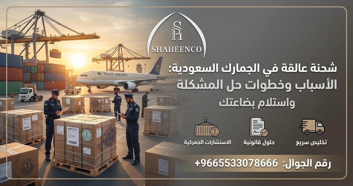 شحنة عالقة في الجمارك السعودية؟ تعرف على أسباب التأخير وخطوات حل المشكلة والإفراج عن البضائع، واستعن بخدمات عبدالله شاهين للتخليص الجمركي.